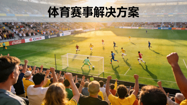 足球比赛现场画面，用于体育赛事解决方案卡片配图